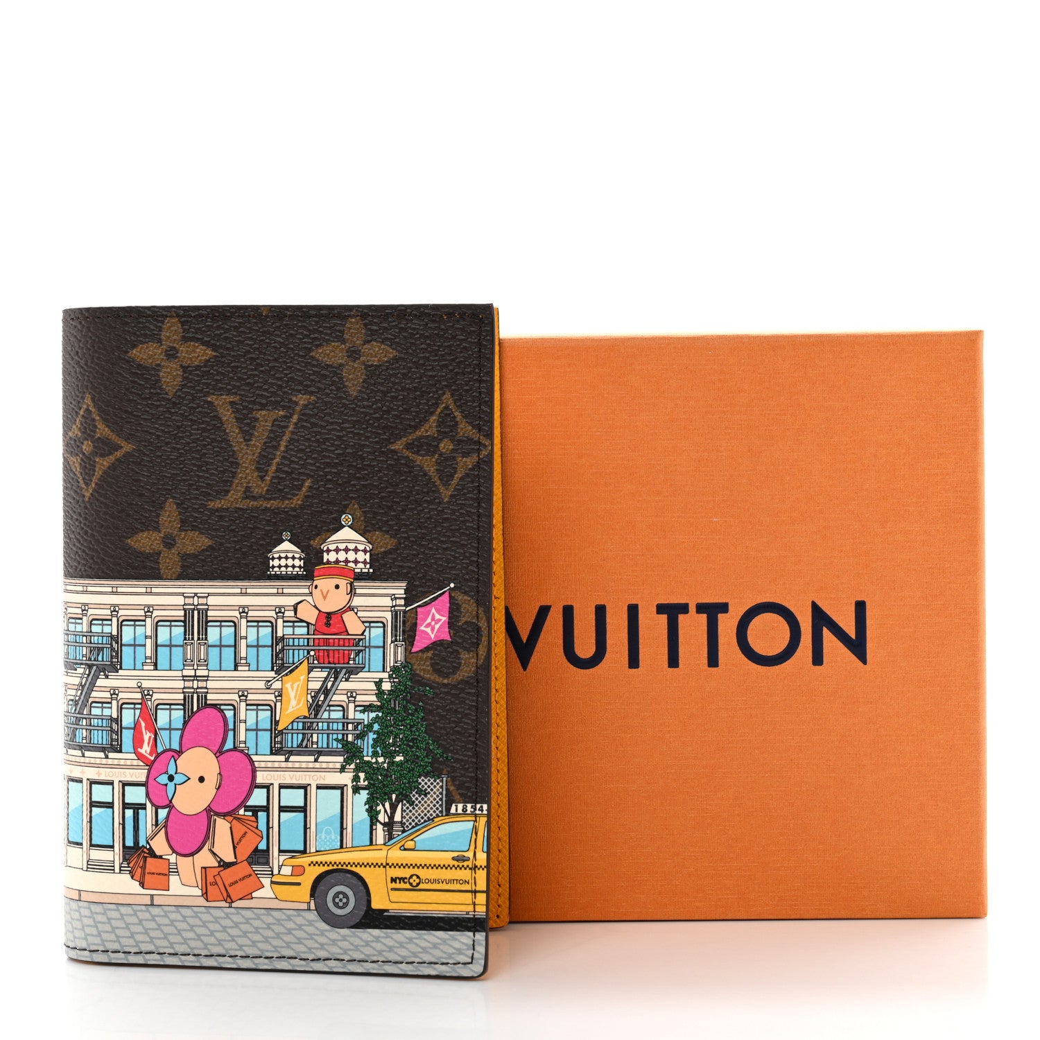 Louis Vuitton Monogram 2022 Christmas Animation New York Soho Passport Cover Yellow 7 of 7