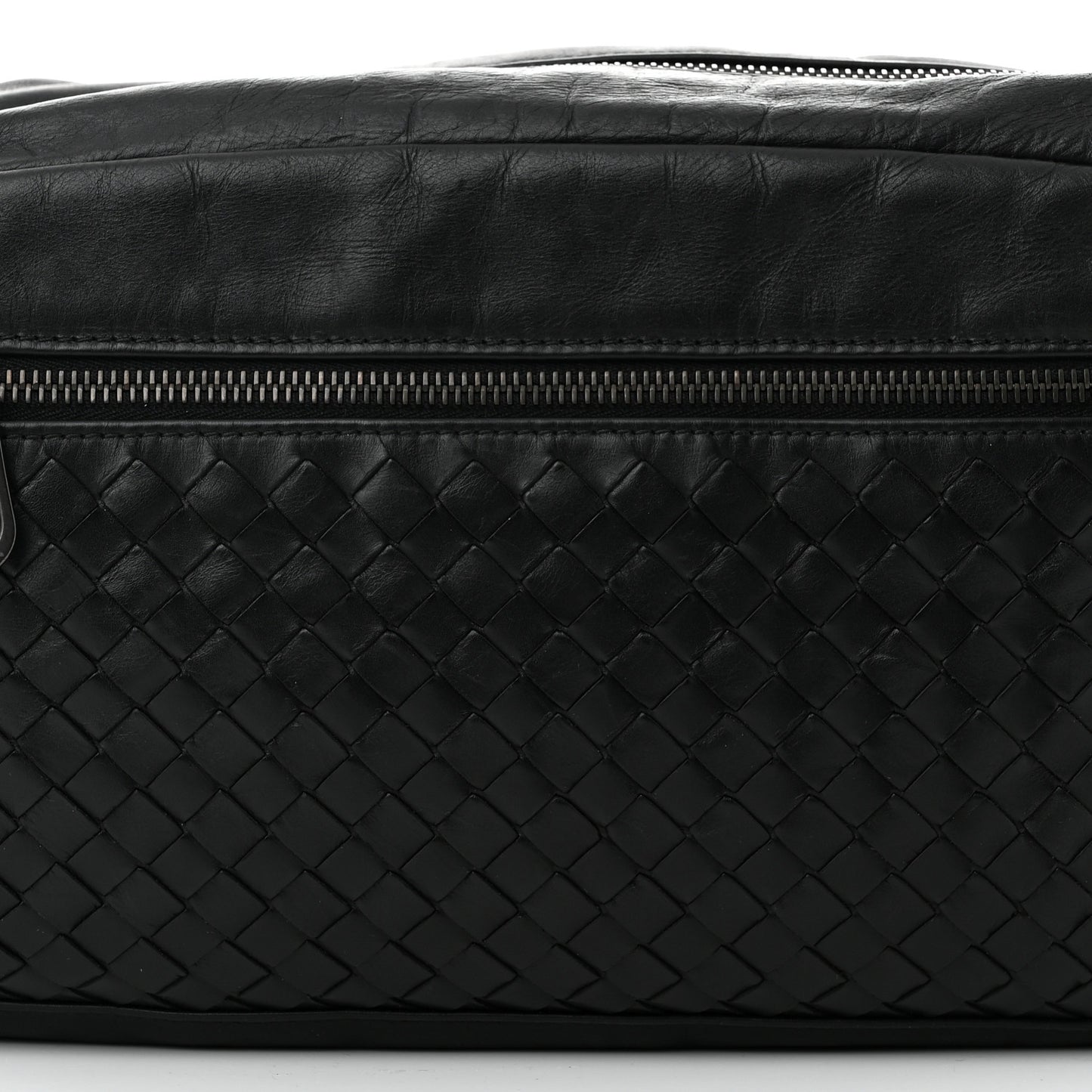 Calfskin Intrecciato Belt Bag Black