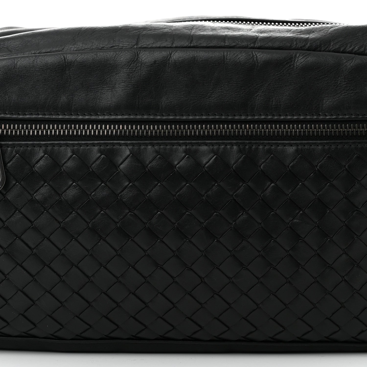 Bottega Veneta Calfskin Intrecciato Belt Bag Black 8 of 10