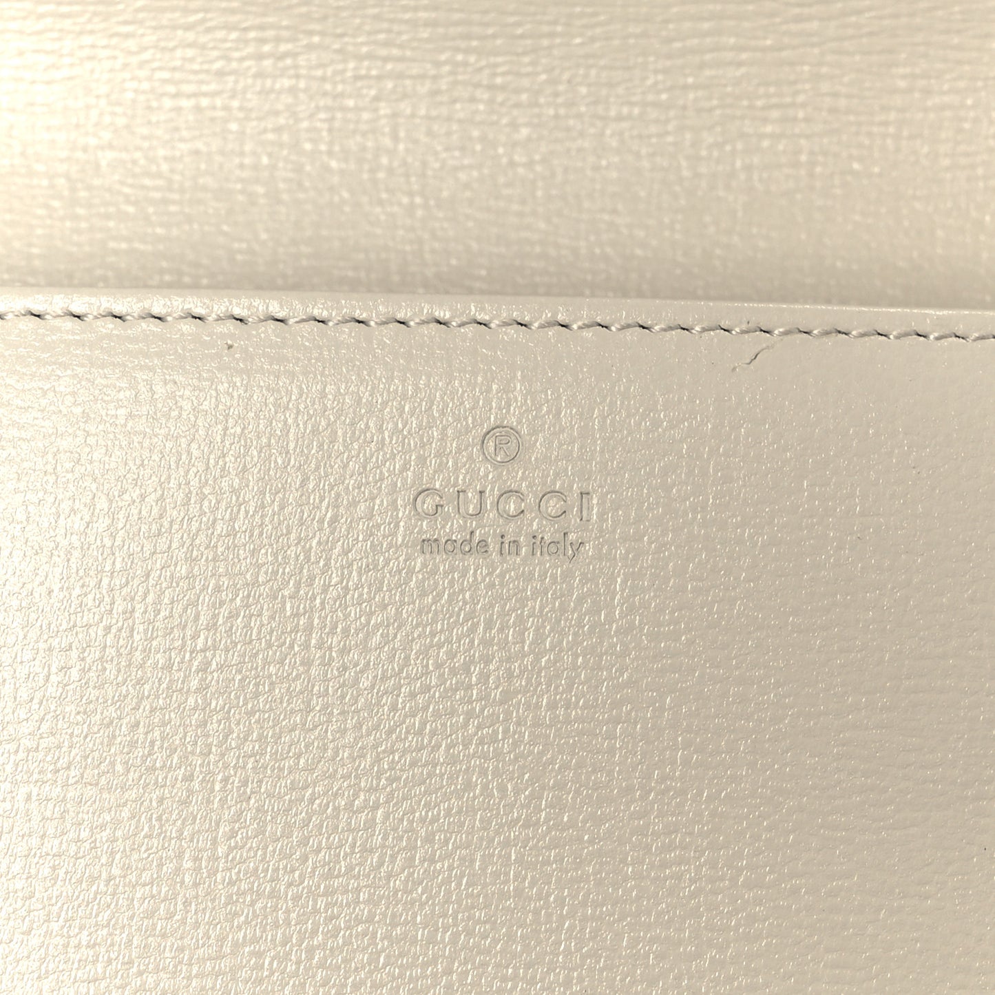 GG Supreme Monogram Azalea Calfskin Horsebit 1955 Wallet On Chain Beige Ebony Mystic White