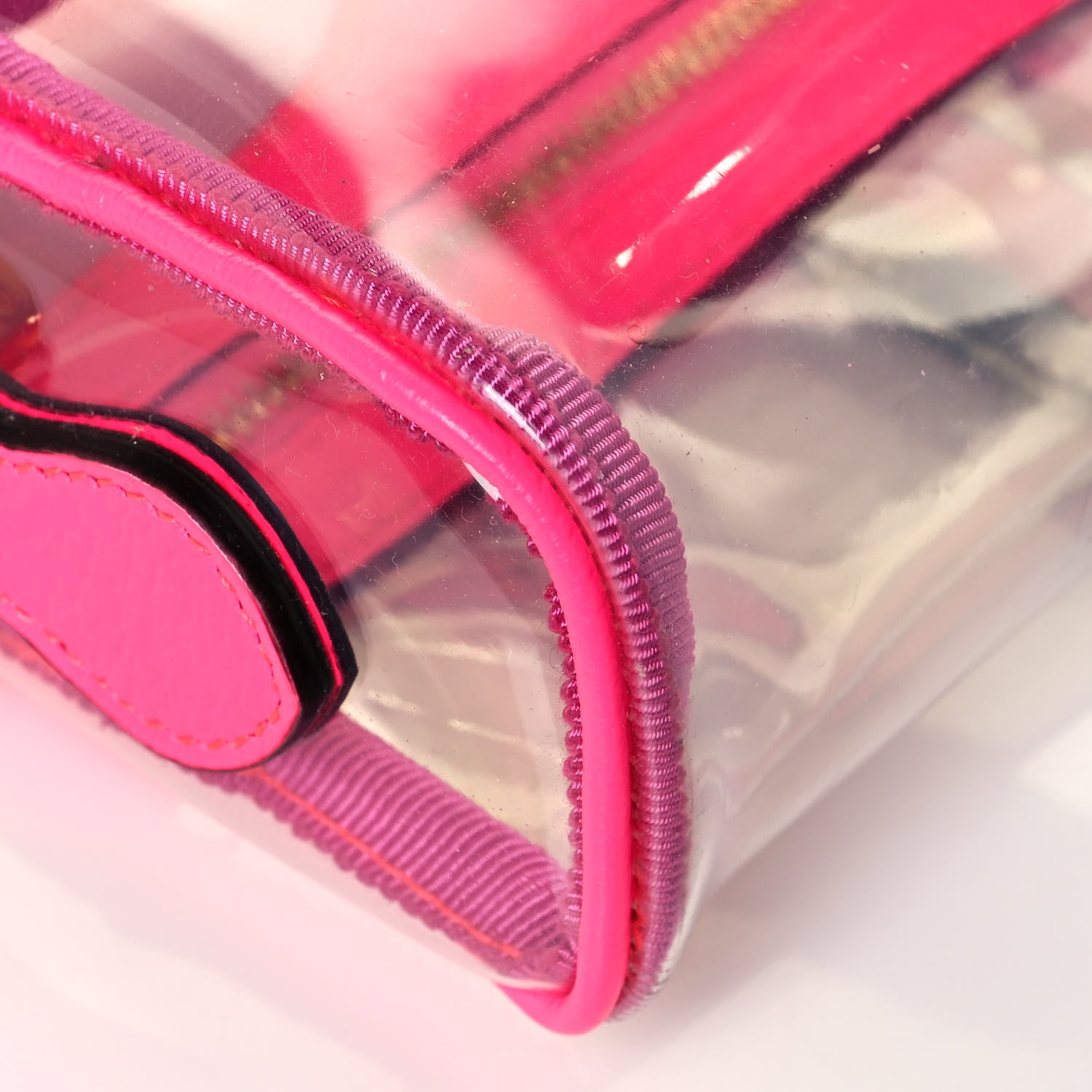 Gucci Vinyl Web Mini Ophidia Transparent Shoulder Bag Fluorescent Fuchsia 9 of 10