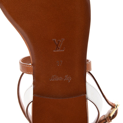 Louis Vuitton Calfskin Farenheit Flat Sandals 37 Ecru 6 of 7