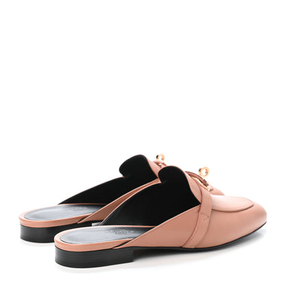 Hermes Goatskin Oz Mules 37.5 Rose Aube 3 of 4