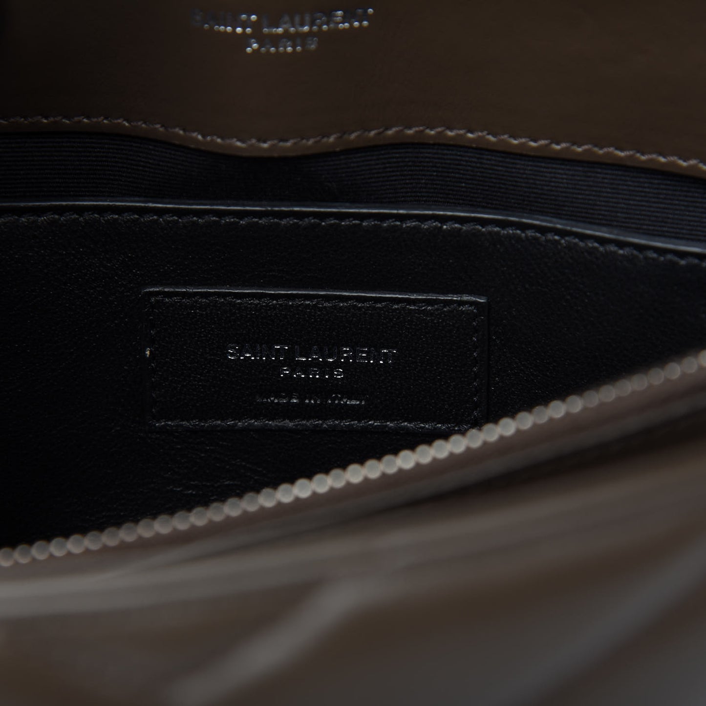Calfskin Y Quilted Monogram Small Loulou Chain Satchel Faggio