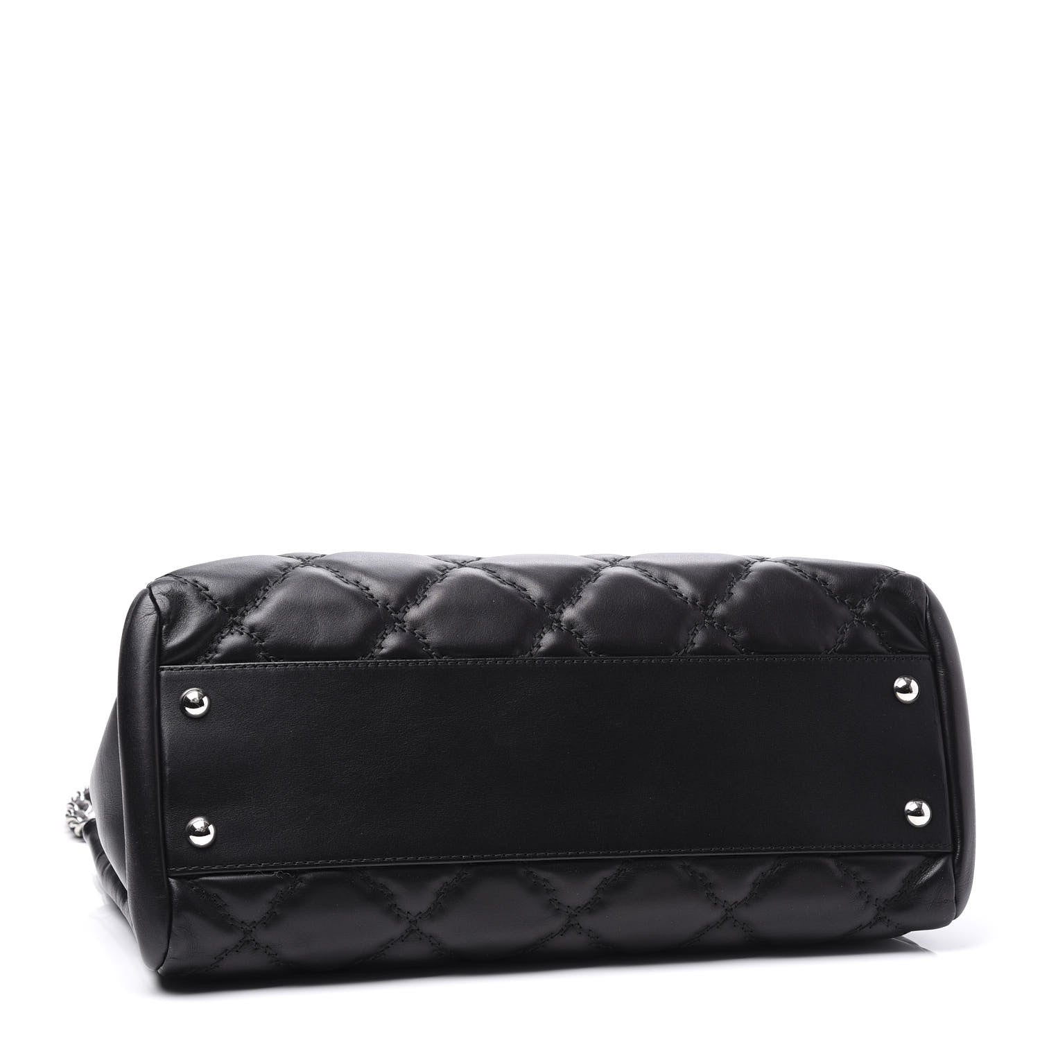 Chanel Calfskin Double Stitch Large Hamptons Flap Bag Black 3 of 10