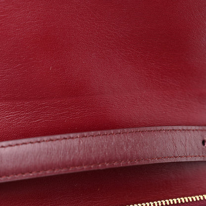 Celine Box Calfskin Medium Classic Box Flap Bag Burgundy 13 of 15