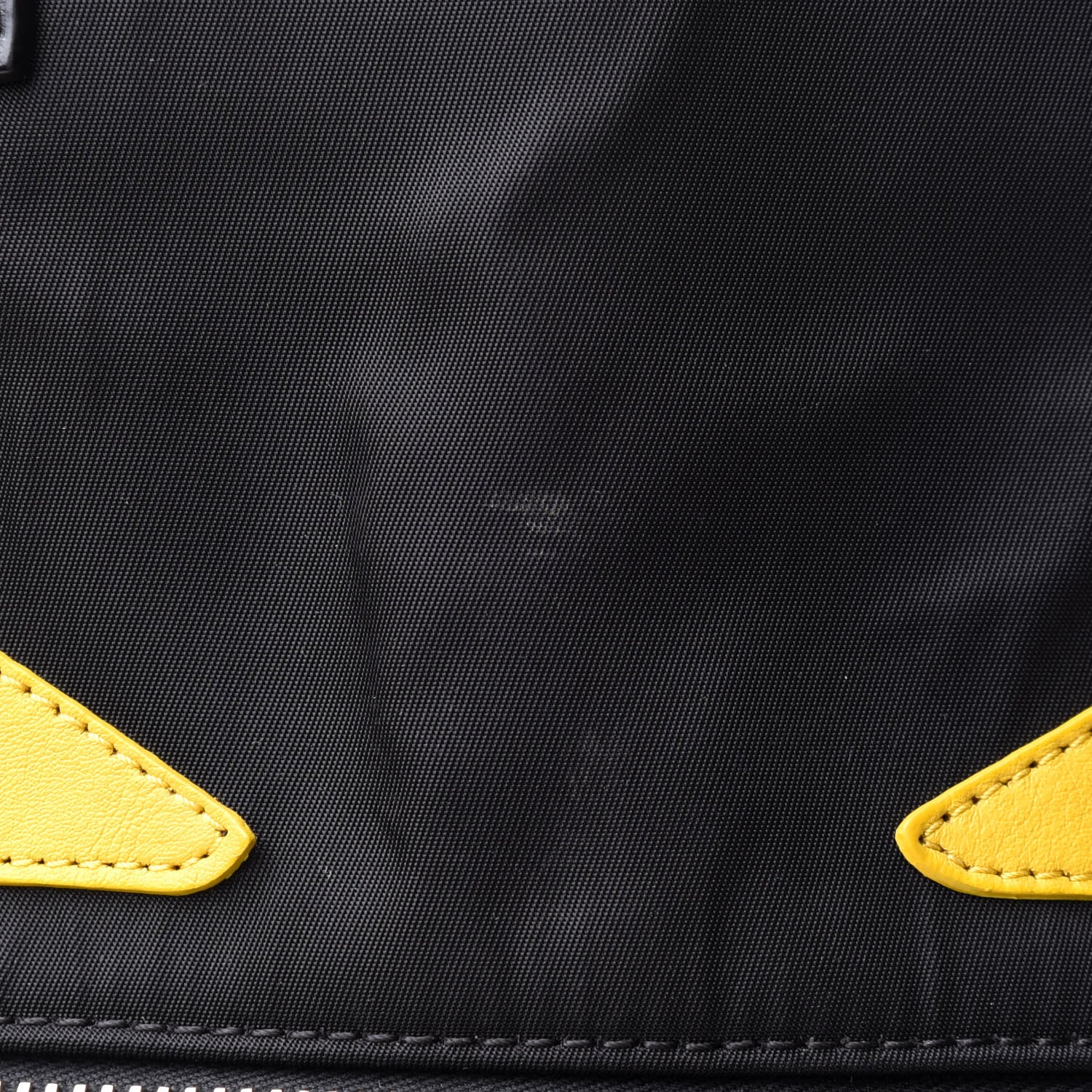 Fendi Nylon Vitello Century Dolce Monster Eyes Tote Black Sunflower 16 of 17