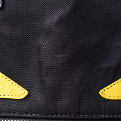 Fendi Nylon Vitello Century Dolce Monster Eyes Tote Black Sunflower 16 of 17