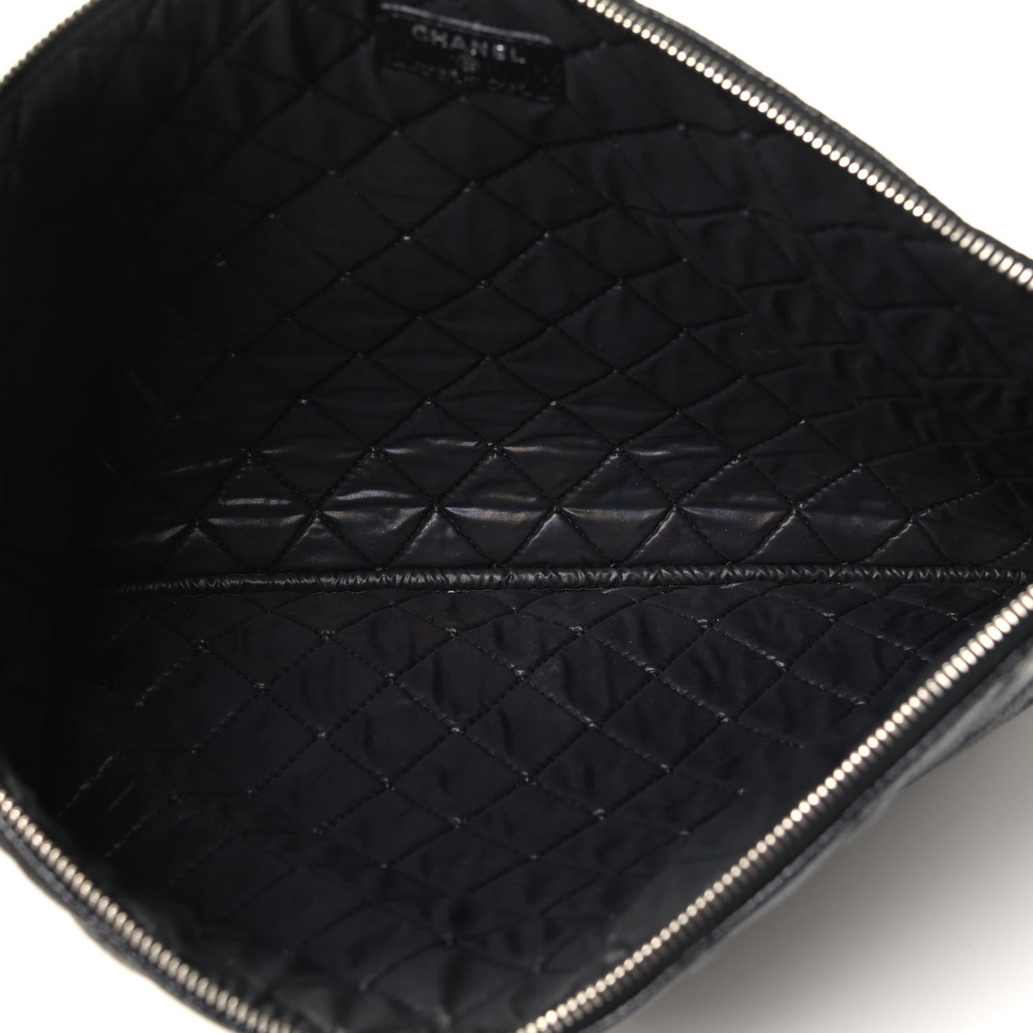 Chanel Caviar Quilted Large Cosmetic Case Black 4 of 4