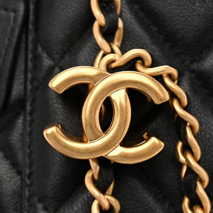 Chanel Lambskin Quilted Small CC Vanity Case Black 13 of 14