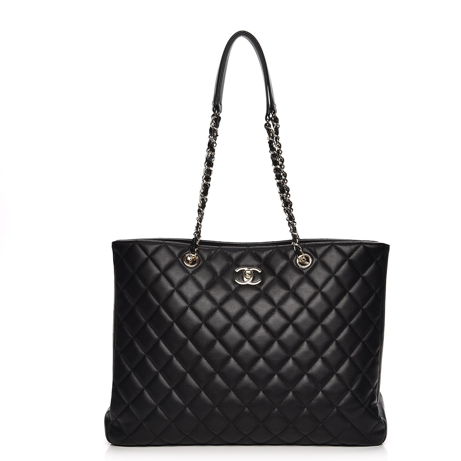 Chanel Calfskin Quilted Timeless Tote Black 1 of 8