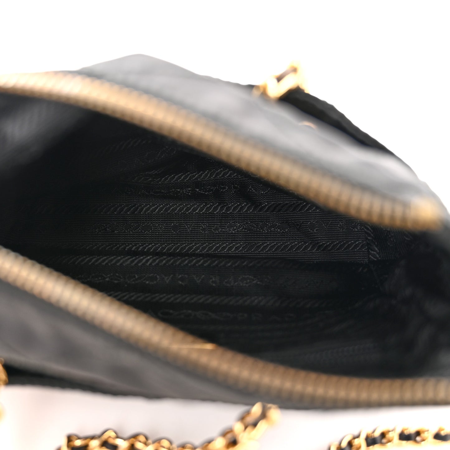 Nylon Tessuto Quilted Shoulder Bag Black