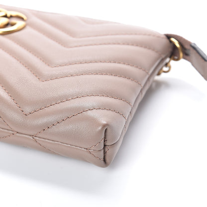 Gucci Calfskin Matelasse Mini GG Marmont Chain Bag Porcelain Rose 7 of 7