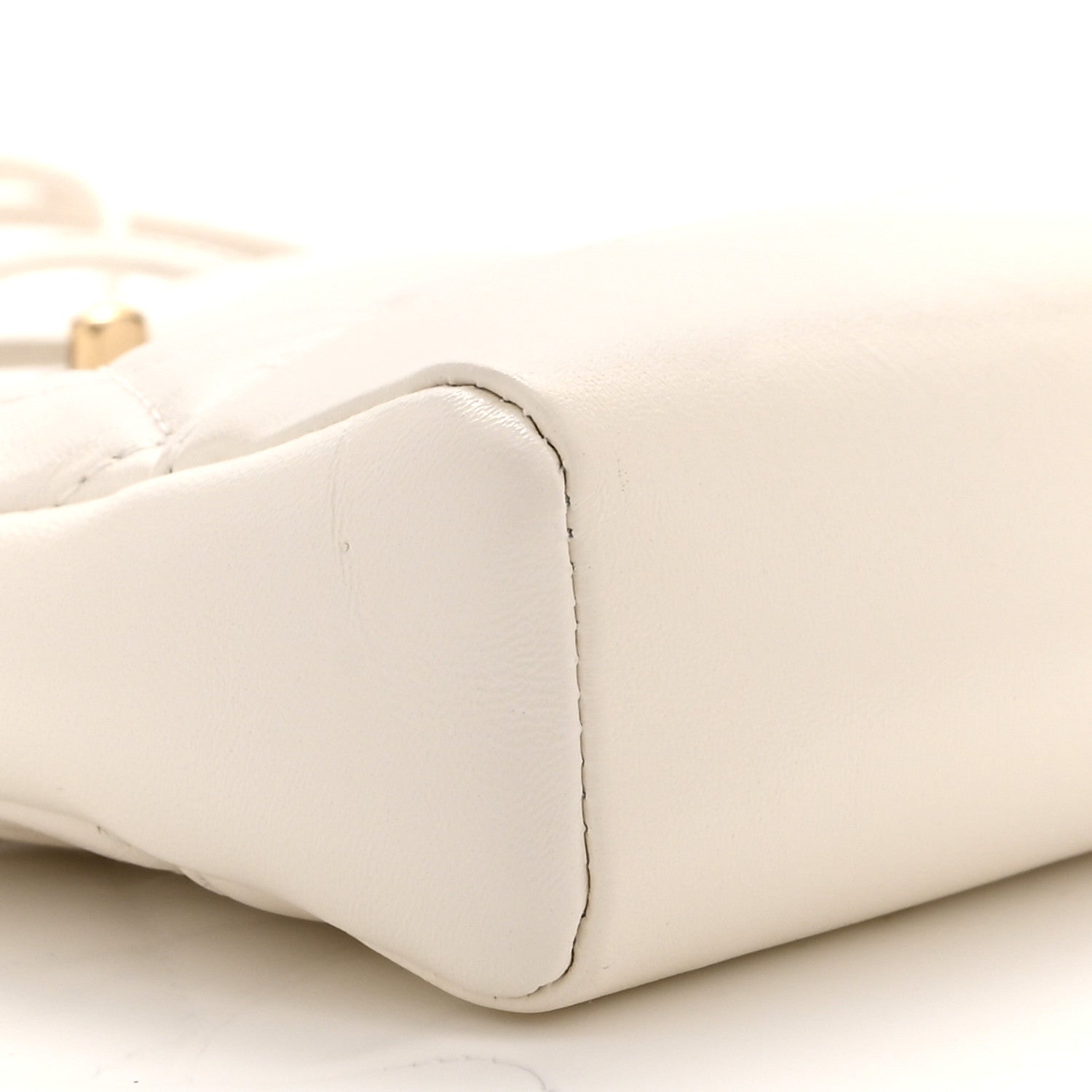 Chanel Shiny Lambskin Quilted Mini 31 Shopping Bag White 9 of 10
