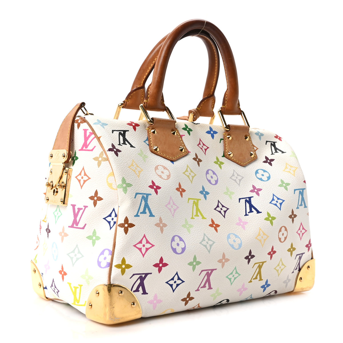 Louis Vuitton Monogram Multicolor Speedy 30 White 3 of 9