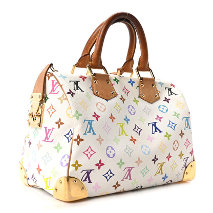 Louis Vuitton Monogram Multicolor Speedy 30 White 3 of 9
