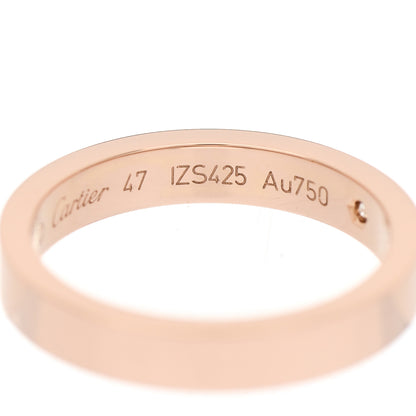 Cartier 18K Pink Gold Diamond 3mm C De Cartier Wedding Band Ring 47 4 5 of 6