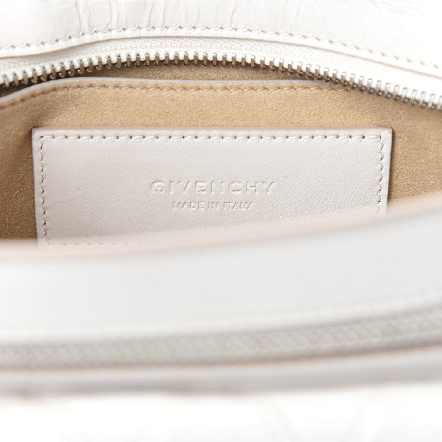 Goatskin Diamond Quilted Pocket Crossbody White