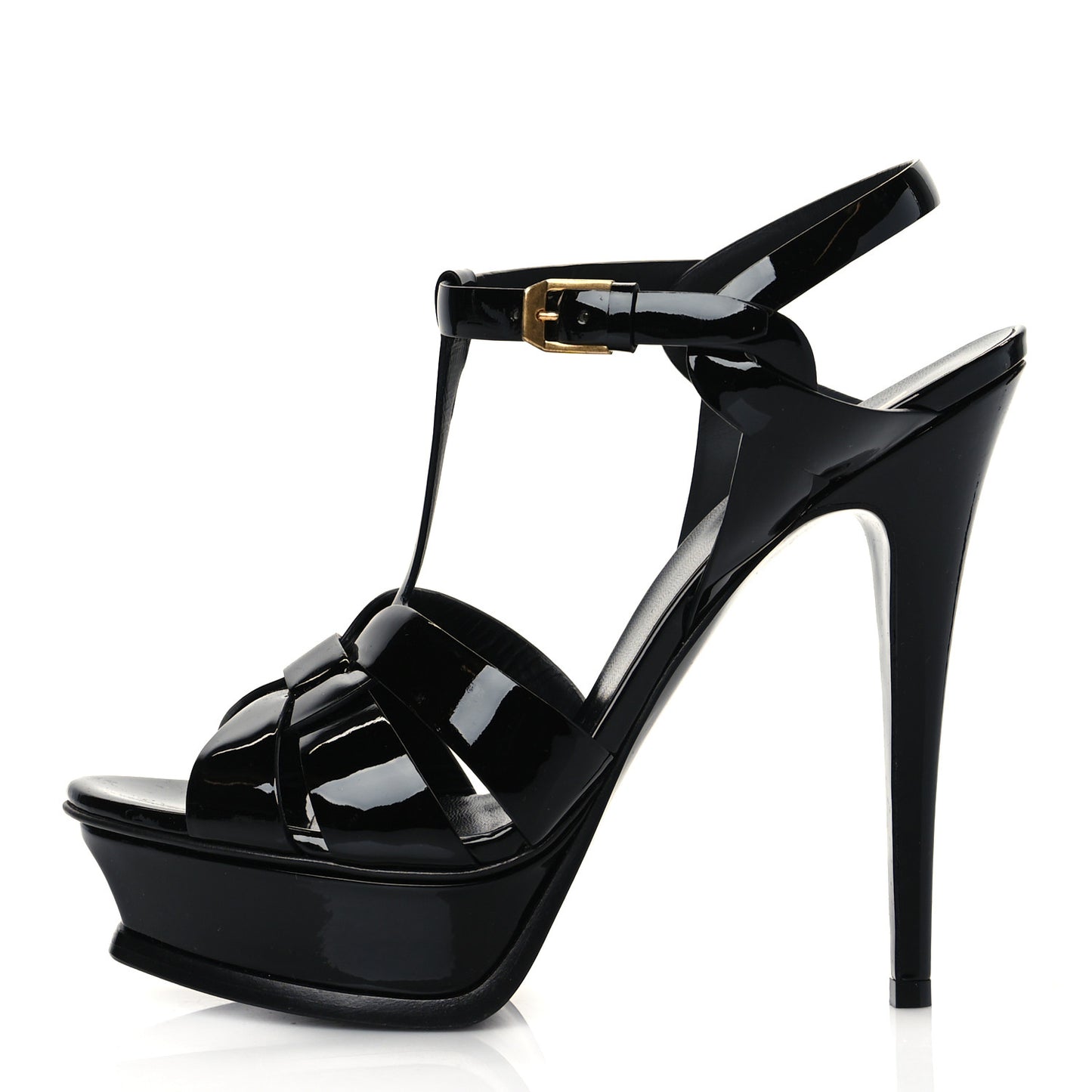Patent Tribute 105 Platform Sandals 38.5 Black