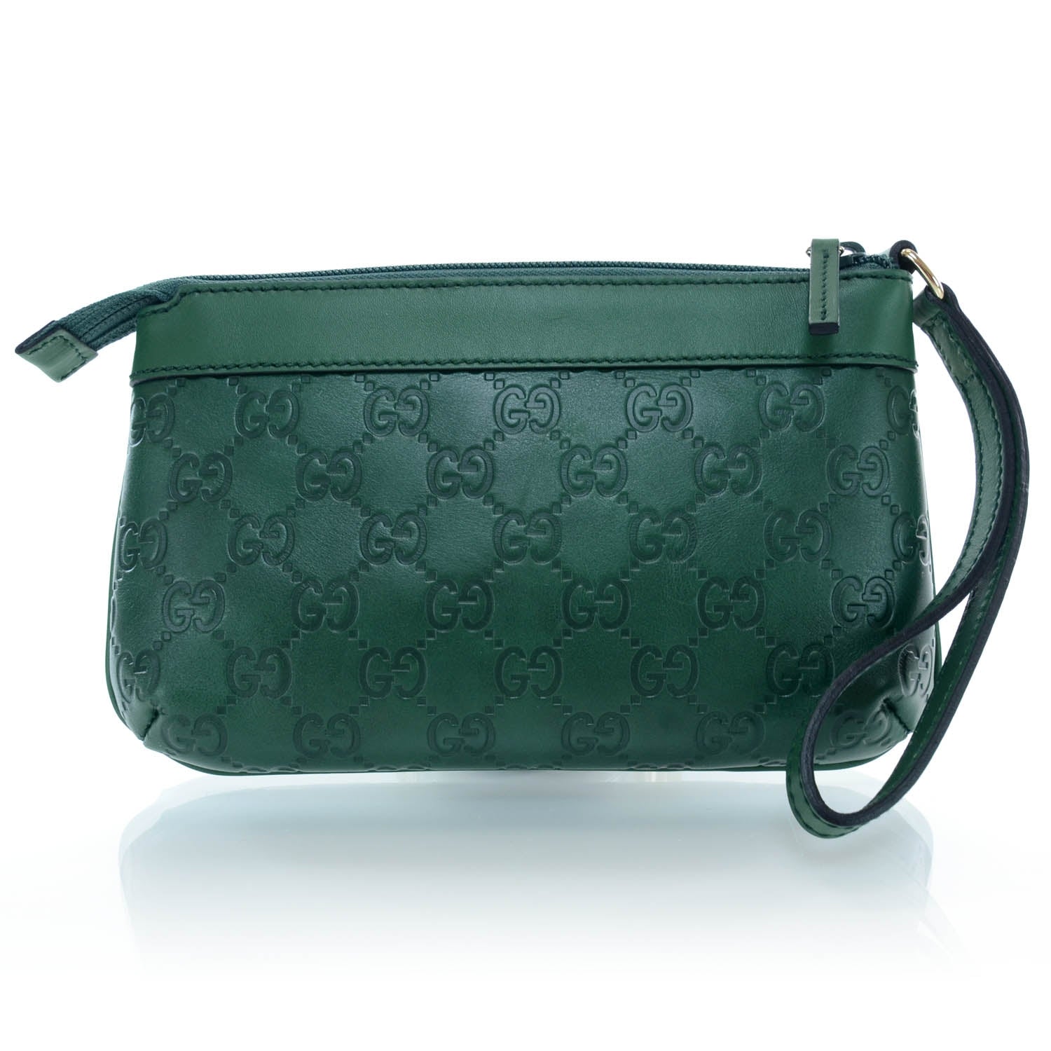 Gucci Guccissima Wristlet Green 3 of 10