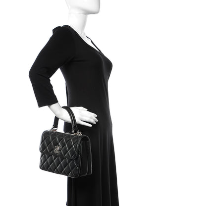 Chanel Lambskin Quilted Small Trendy CC Dual Handle Flap Bag Black 3 of 12
