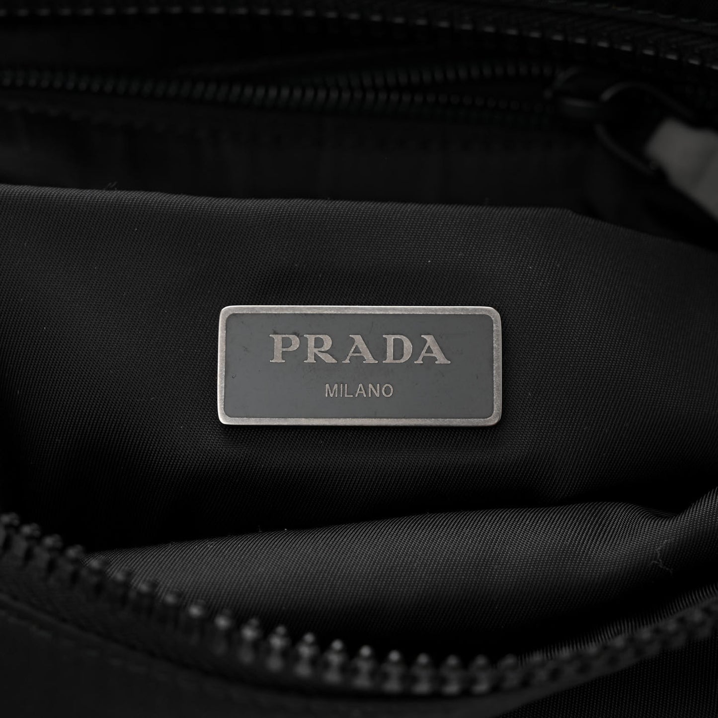 Tessuto Nylon Logo Messenger Bag Black