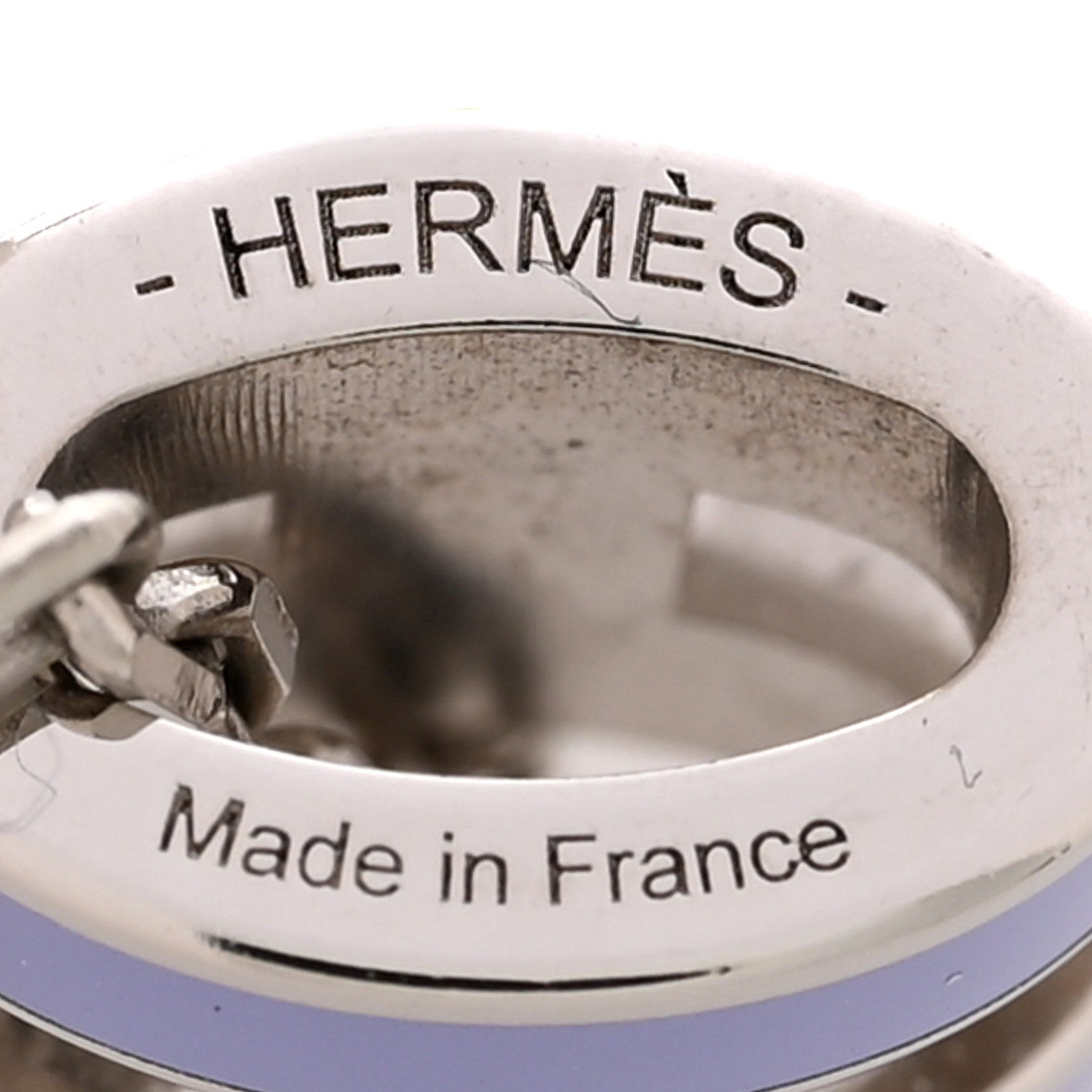 Hermes Lacquered Palladium Mini Pop H Pendant Necklace Lilas 5 of 7
