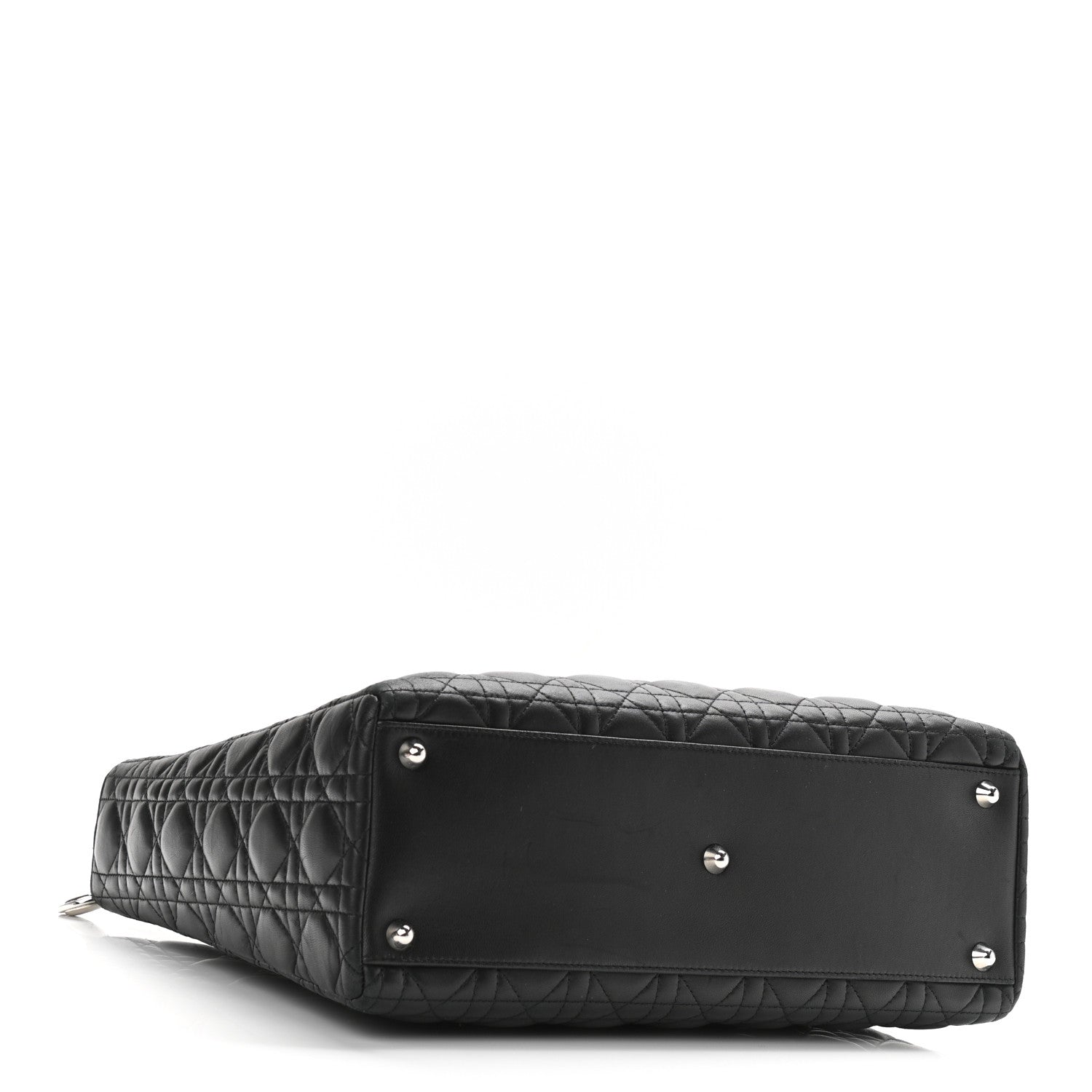 Christian Dior Lambskin Cannage Large Lady Dior Black 3 of 9