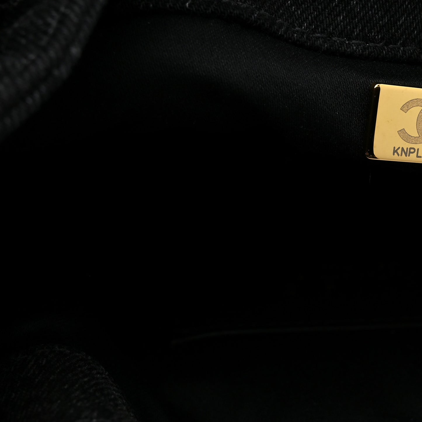 Washed Denim Quilted Mini Chanel 25 Handbag Black