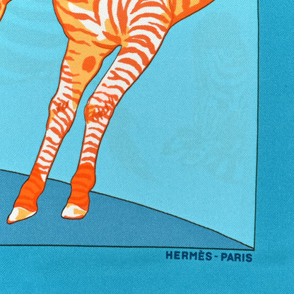 Hermes Silk Les Zebres II Pocket Square 2 of 3