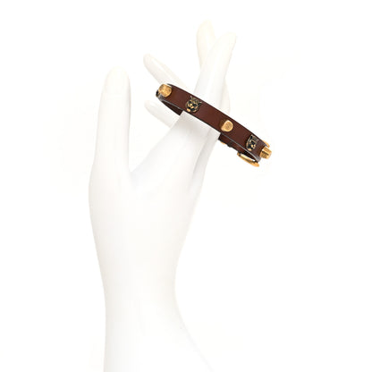 Gucci Calfskin Feline Heads Bracelet Brown 2 of 4