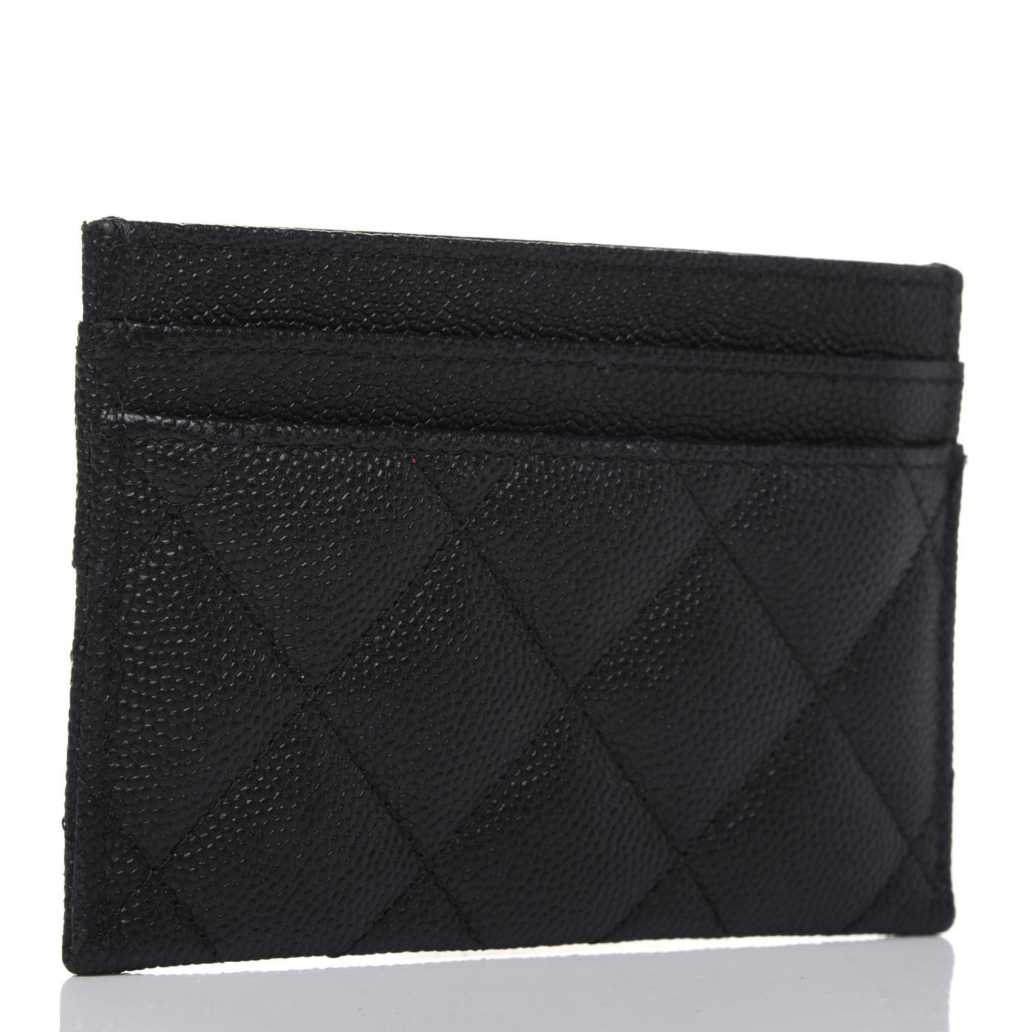 Chanel Caviar Quilted Vintage Mademoiselle Card Holder Black 3 of 16