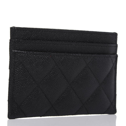 Chanel Caviar Quilted Vintage Mademoiselle Card Holder Black 3 of 16