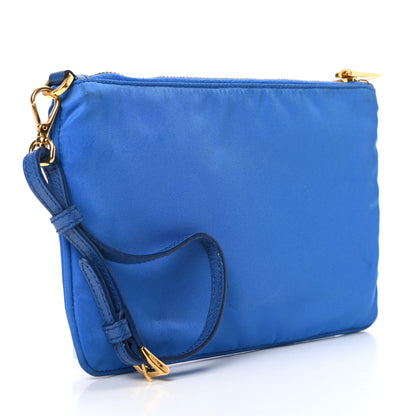 Prada Tessuto Nylon Saffiano Wristlet Azzurro 3 of 7