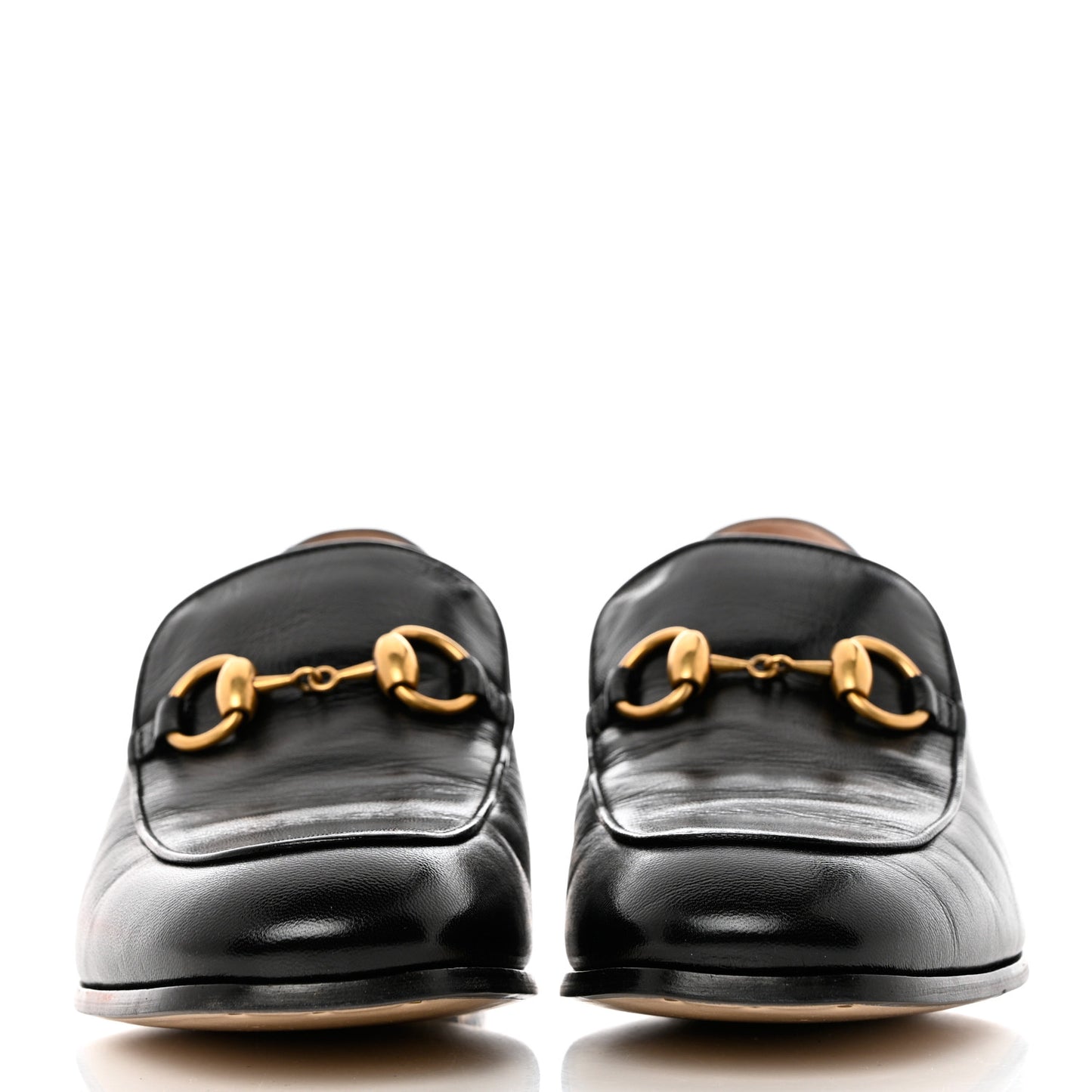 Goatskin Crystal Womens Horsebit Loafers 38 Black