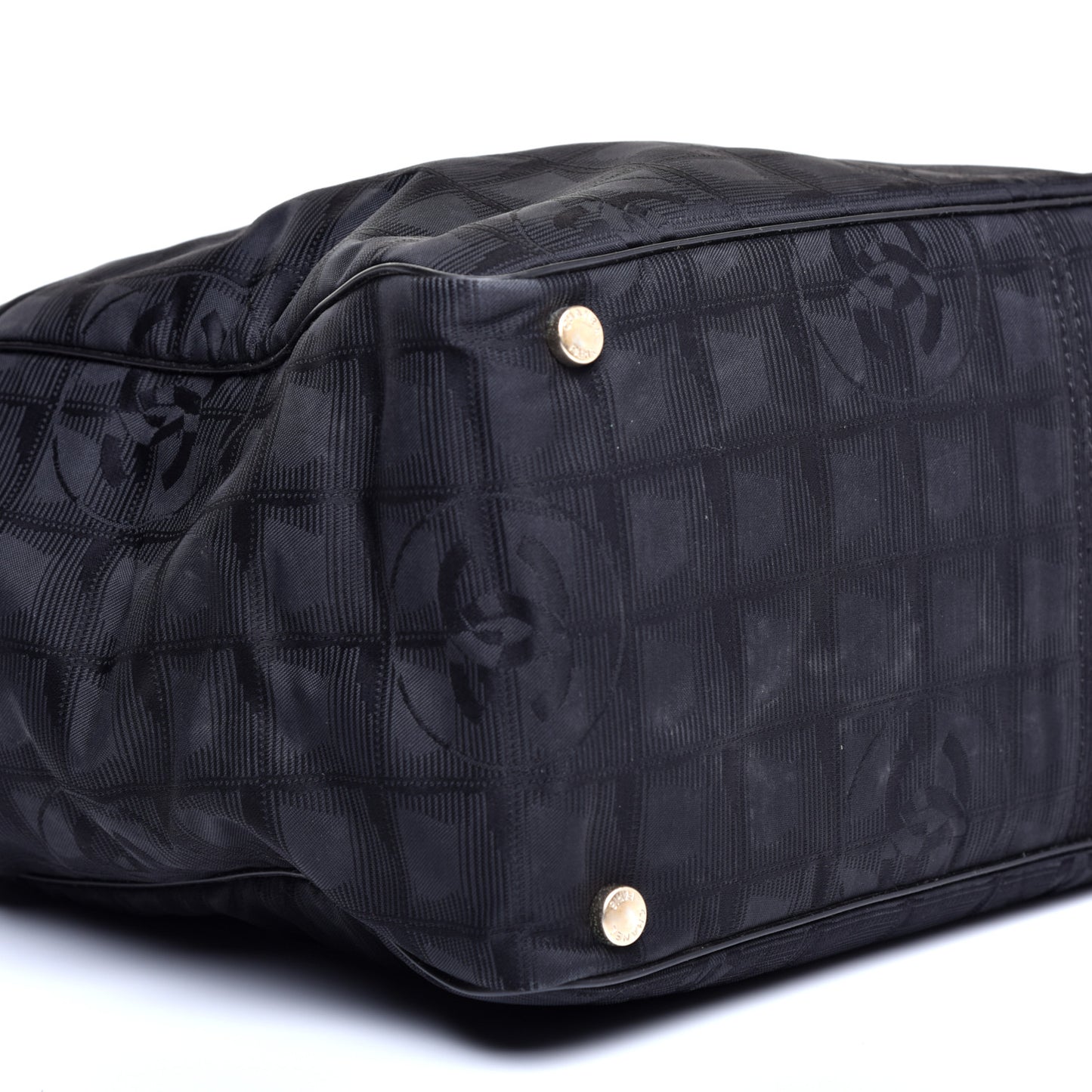 Nylon Large Travel Tote Black