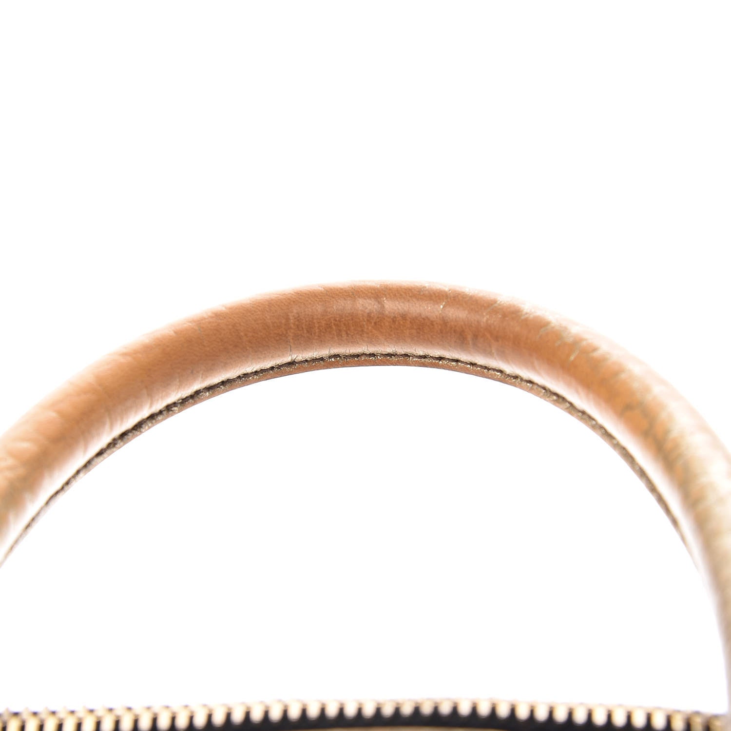 Burberry Metallic Heritage Grain Check Embossed Small Orchard Bowling Bag Gold 8 of 21