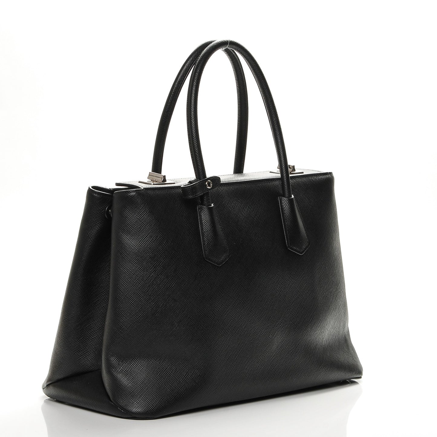 Saffiano Cuir Twin Tote Nero Black
