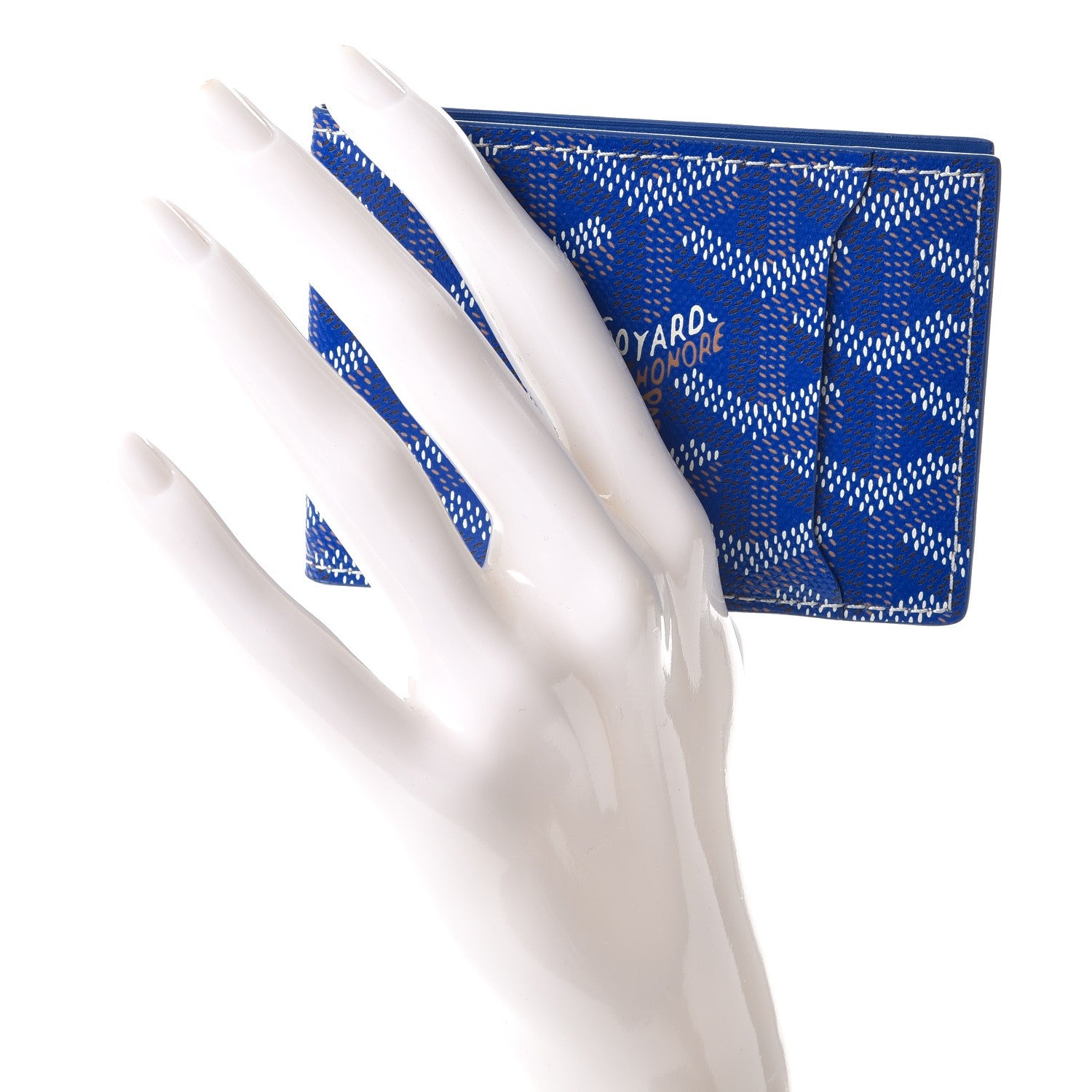 Goyard Goyardine Multi Slot Bi-Fold Wallet Sky Blue 2 of 8