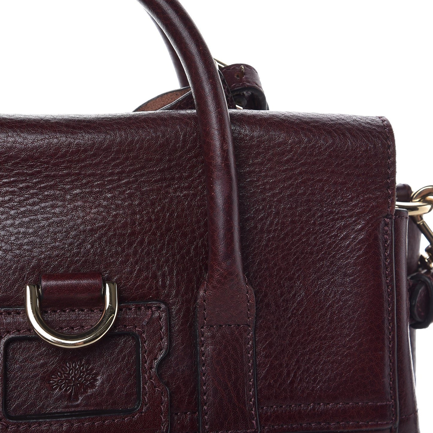 Natural Leather Mini Cara Delevingne Convertible Satchel Oxblood