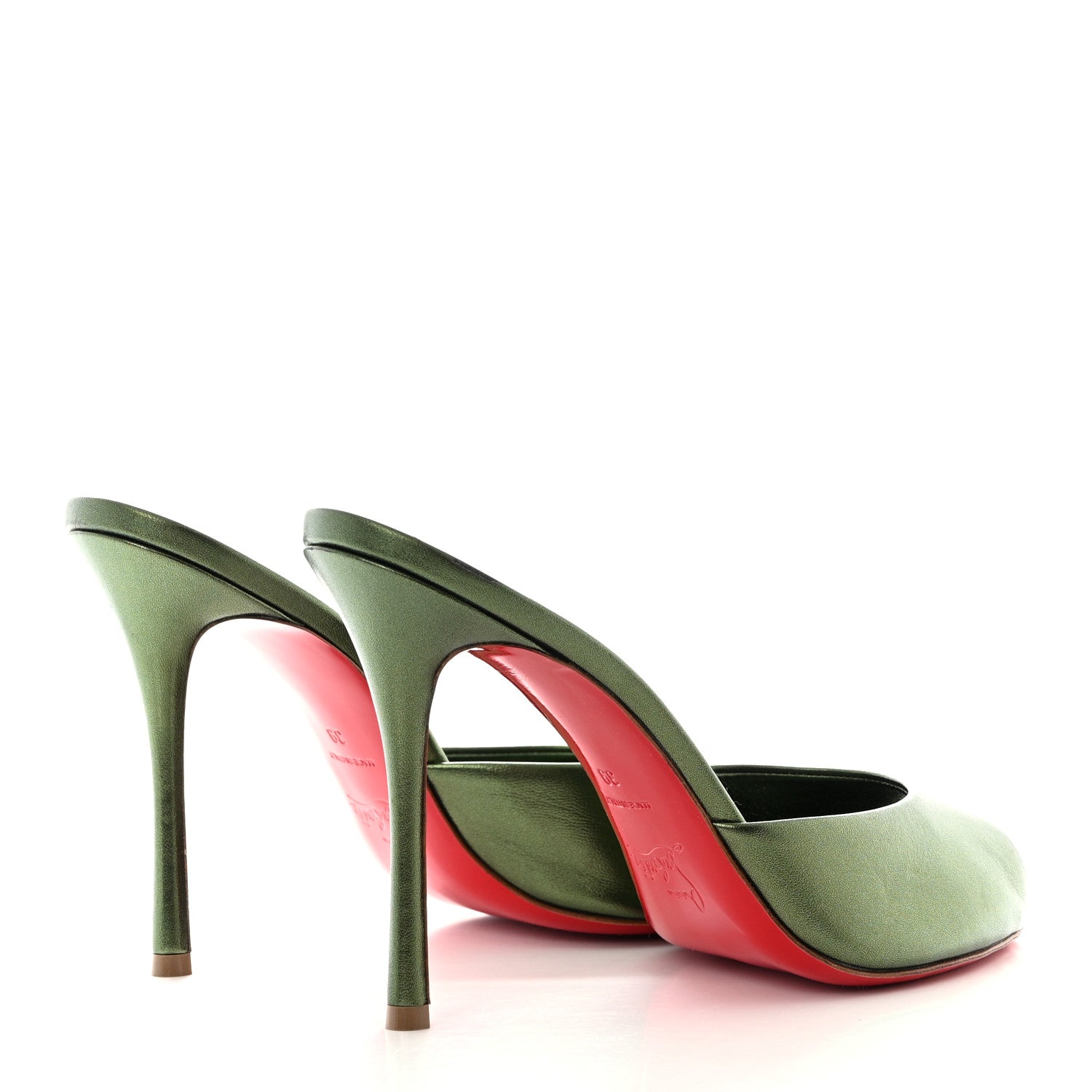 Christian Louboutin Metallic Kid Laminato Me Dolly 100 Sandals 39 Verlaine 4 of 8
