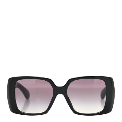 Chanel Acetate Rectangle Sunglasses 71551A Black Gold 2 of 7