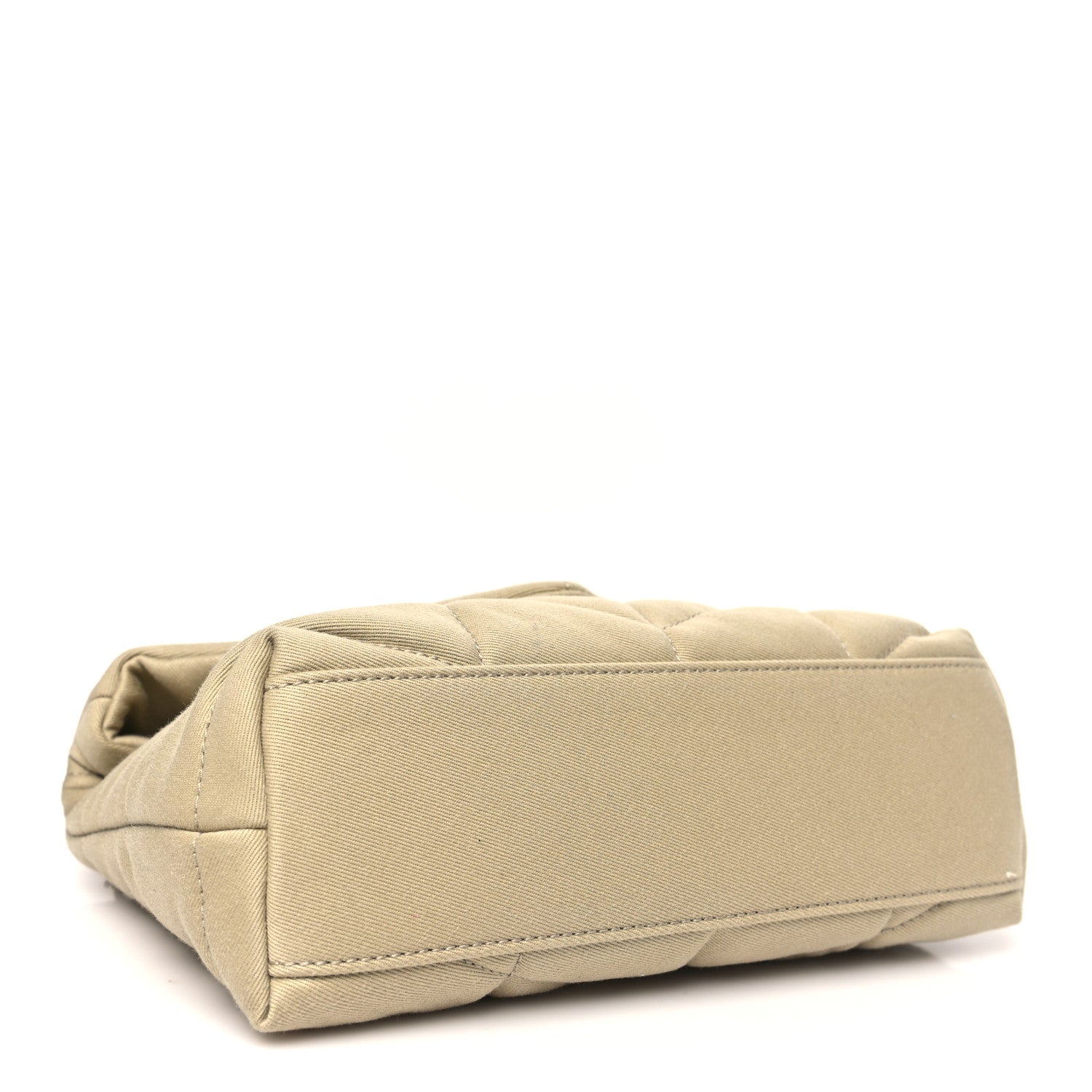 Saint Laurent Canvas Quilted Toy Loulou Puffer Monogram Chain Satchel Cool Beige 4 of 10