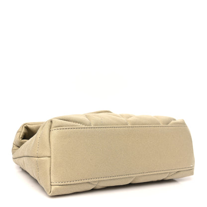 Saint Laurent Canvas Quilted Toy Loulou Puffer Monogram Chain Satchel Cool Beige 4 of 10