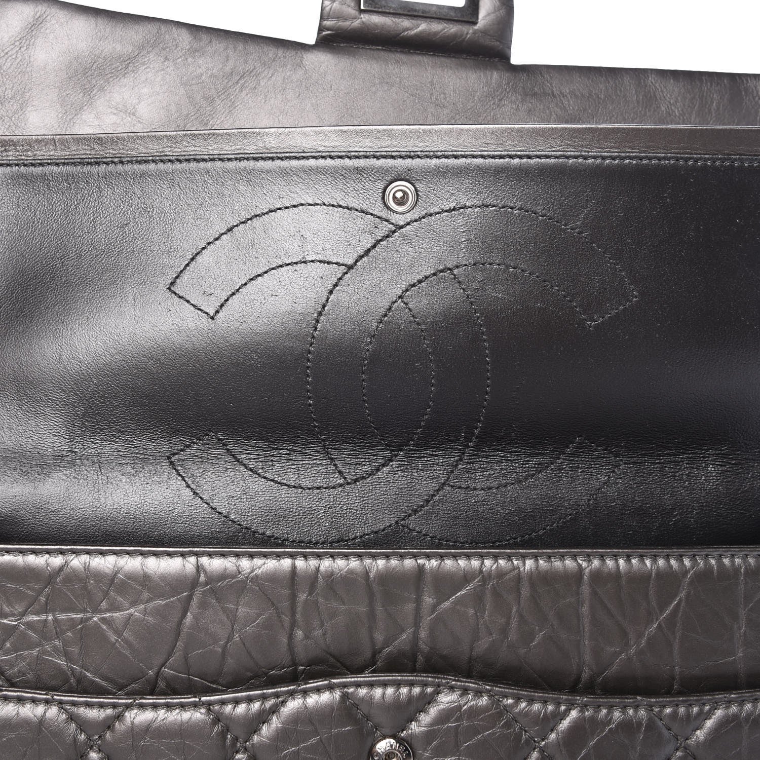 Chanel Metallic Aged Calfskin Quilted 2.55 Reissue 227 Flap Silver 10 of 10