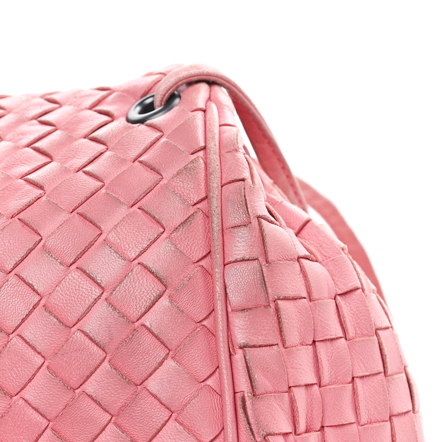 Bottega Veneta Nappa Intrecciato Crossbody Flap Bag Pink 9 of 9