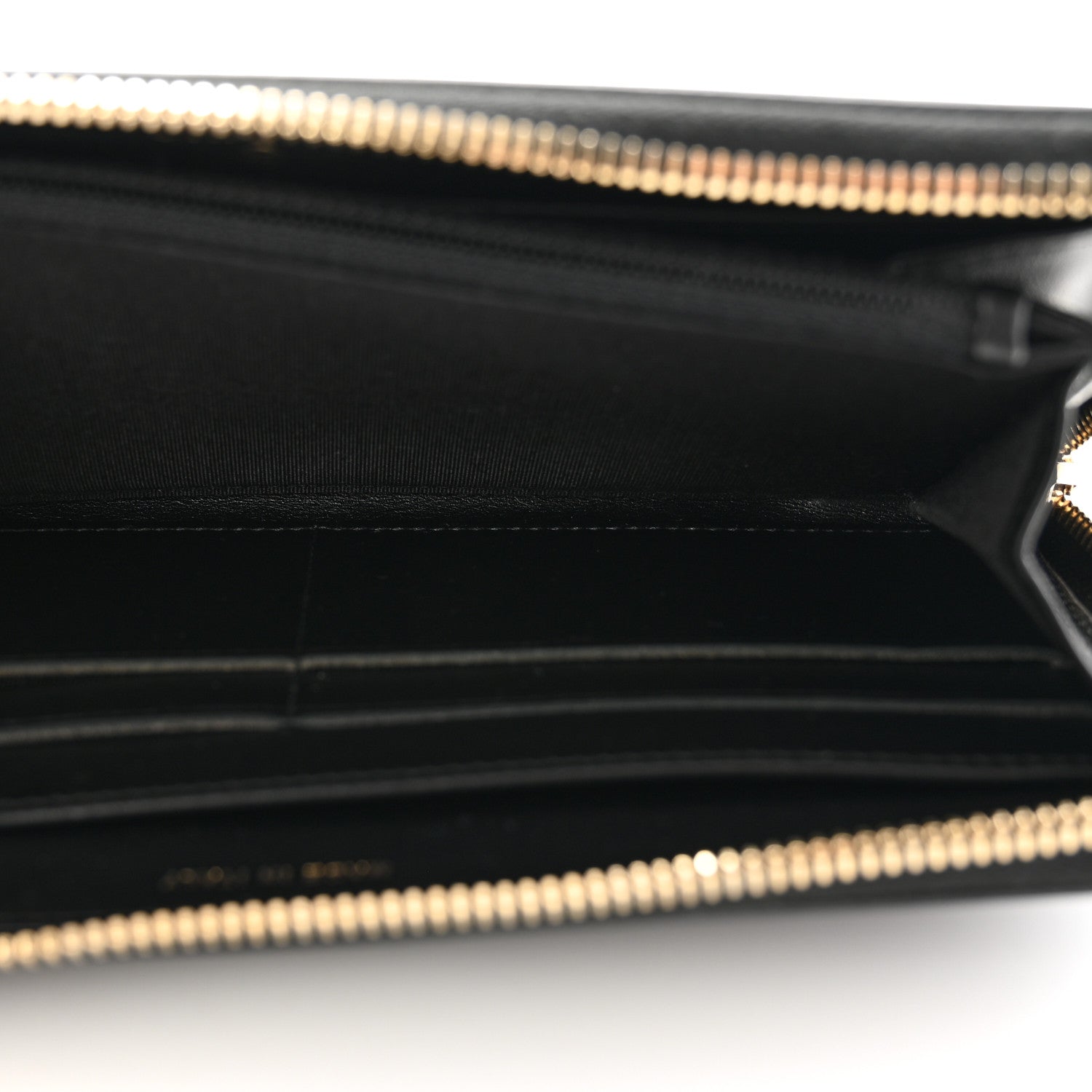 Chanel Caviar Quilted Filigree Zip Around Wallet Black 7 of 11