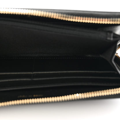 Chanel Caviar Quilted Filigree Zip Around Wallet Black 7 of 11