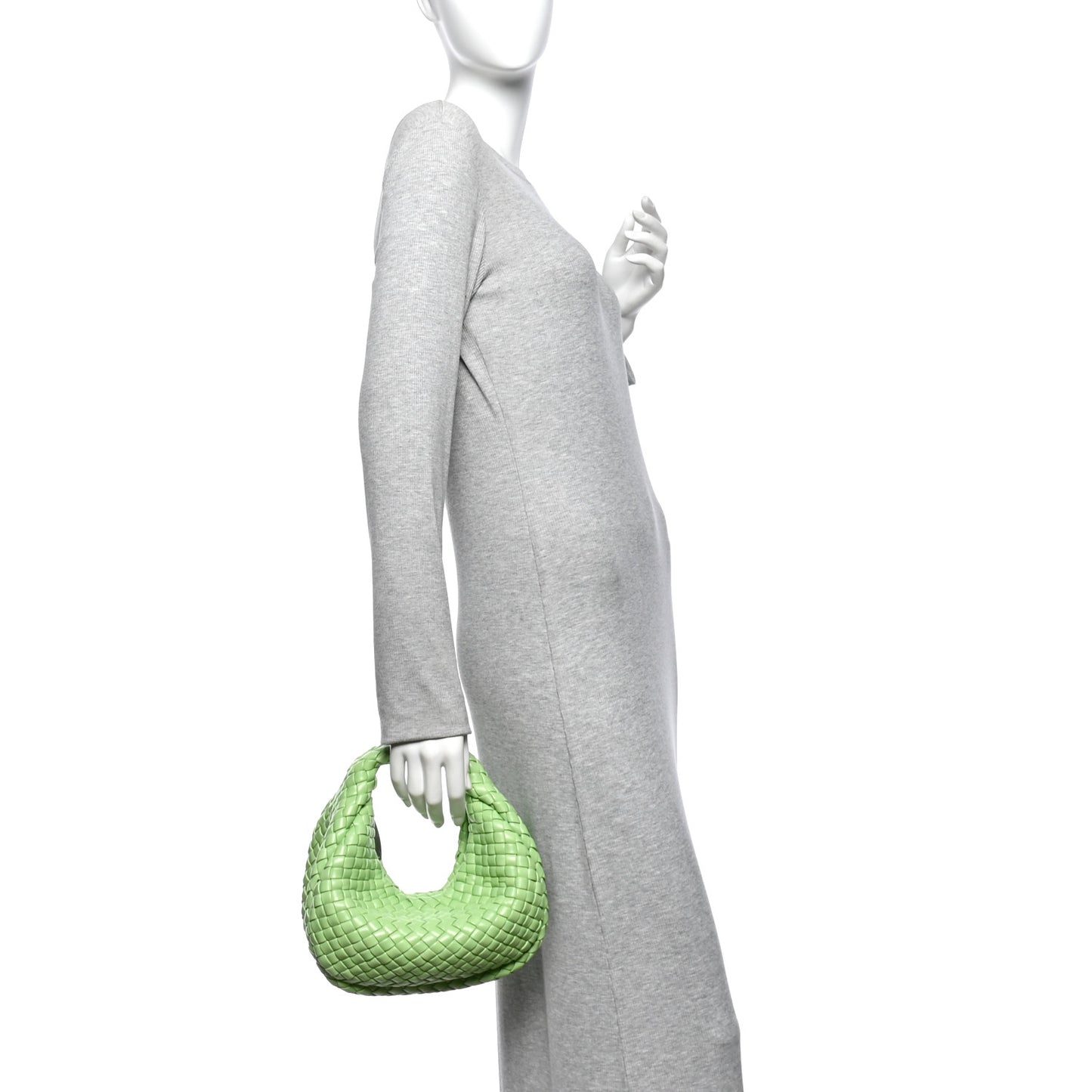 Lambskin Intrecciato Padded Mini Jodie Pistachio