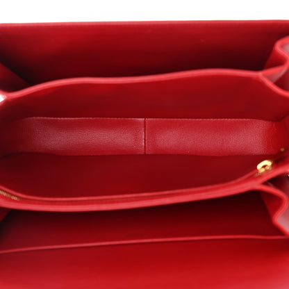 Celine Shiny Calfskin Large Triomphe Red 5 of 13
